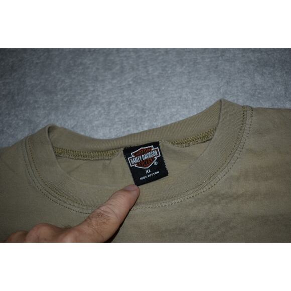 Harley Davidson T-Shirt Mens Size XL Motorcycle St. Thomas US Virgin Islands Tan - Picture 8 of 8